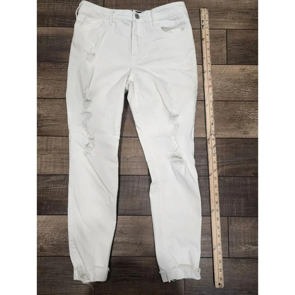 Hollister Denim - Hollister High-Rise Super Skinny Jeans Sz 9 White Destroyed Stretch W29 L25